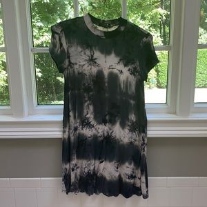 Tie dye black mini cotton dress, super comfy!!